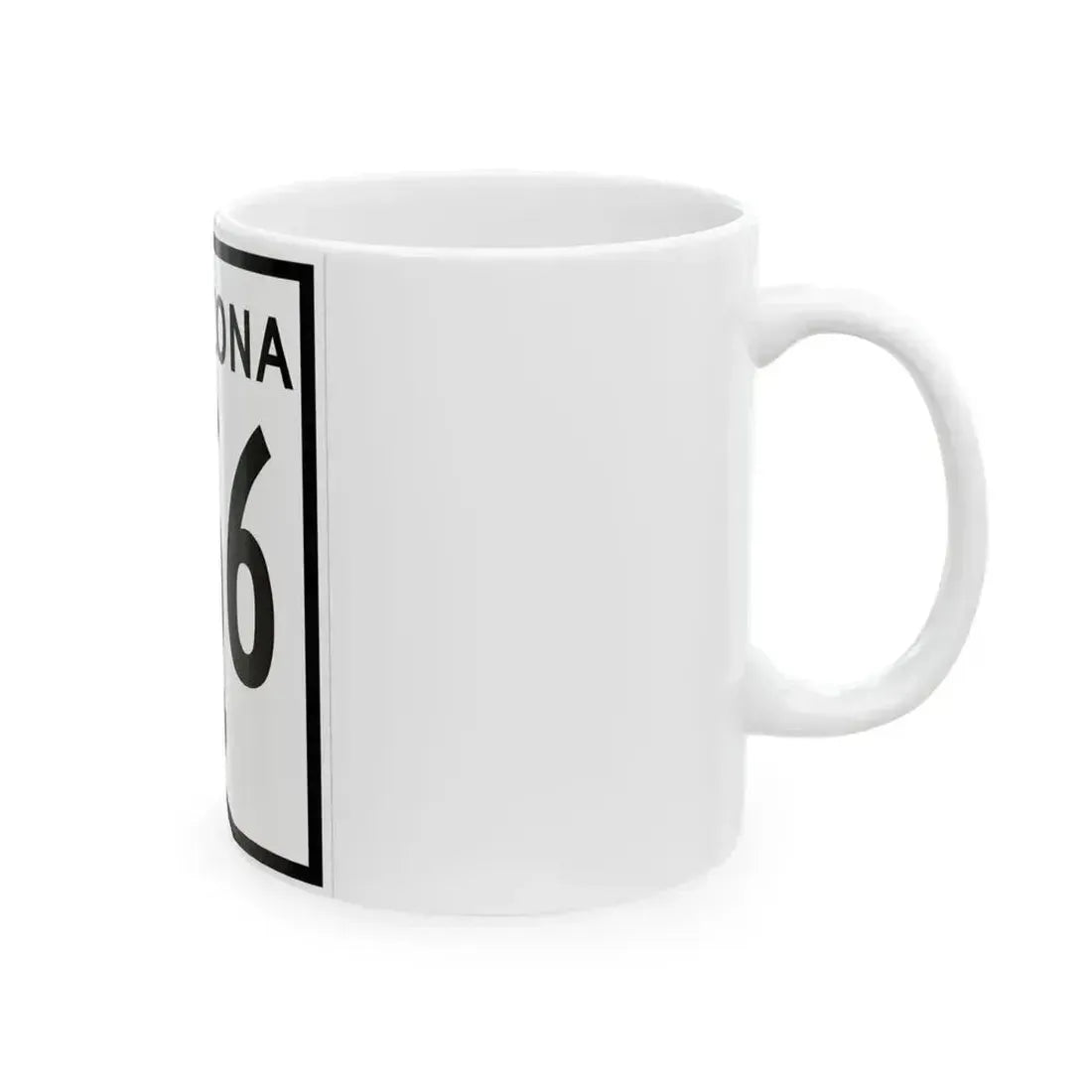 Arizona 166 1956 (Arizona) (Road Sign) White Coffee Mug - Go Mug Yourself