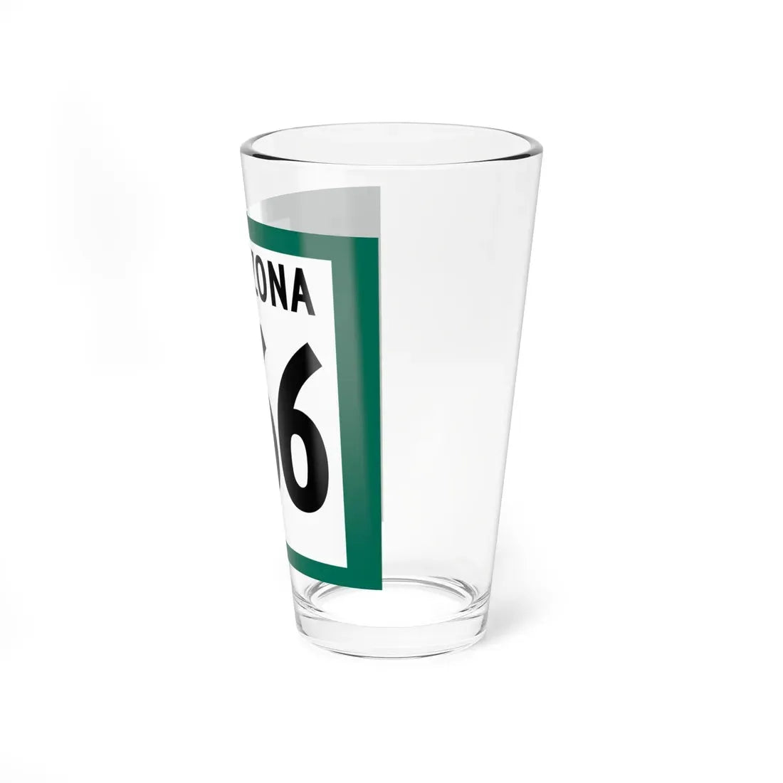 Arizona 166 1960 south (Arizona) (Road Sign) Pint Glass 16oz - Go Mug Yourself
