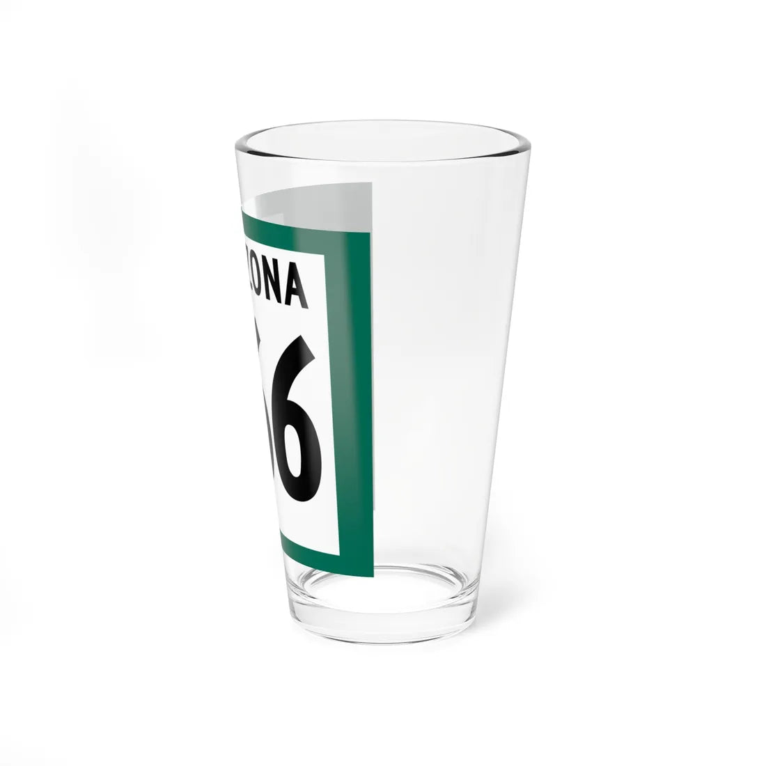 Arizona 166 1960 south (Arizona) (Road Sign) Pint Glss 16oz - Go Mug Yourself