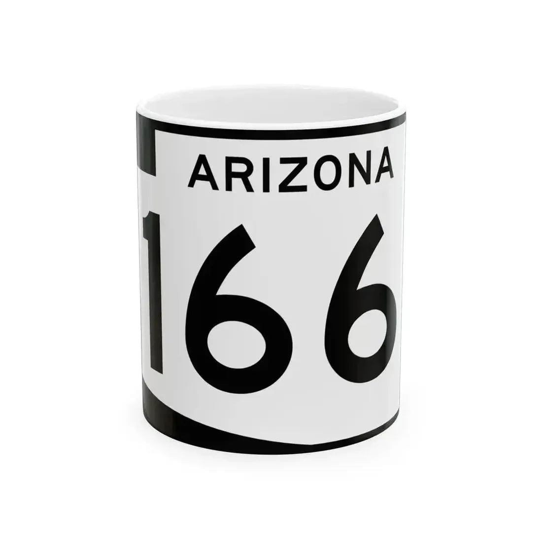 Arizona 166 (Arizona) (Road Sign) White Coffee Mug 11oz - Go Mug Yourself