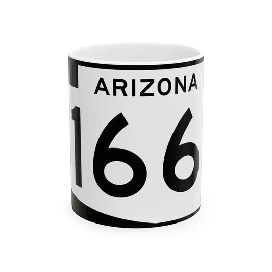 Arizona 166 (Arizona) (Road Sign) White Coffee Mug 11oz - Go Mug Yourself