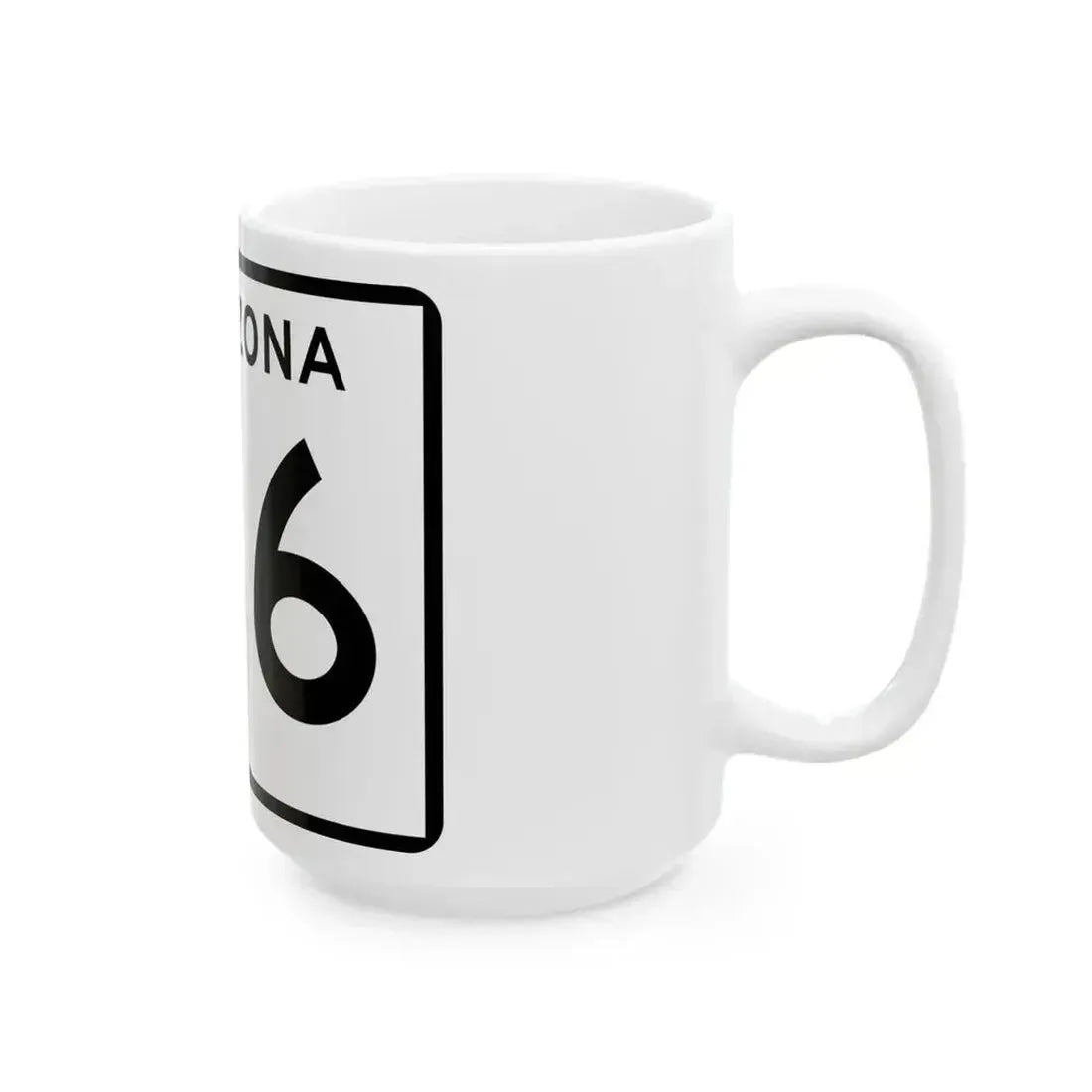 Arizona 166 (Arizona) (Road Sign) White Coffee Mug - Go Mug Yourself