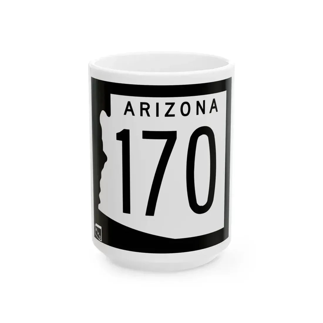 Arizona 170 1963 (Arizona) (Road Sign) White Coffee Mug 15oz - Go Mug Yourself