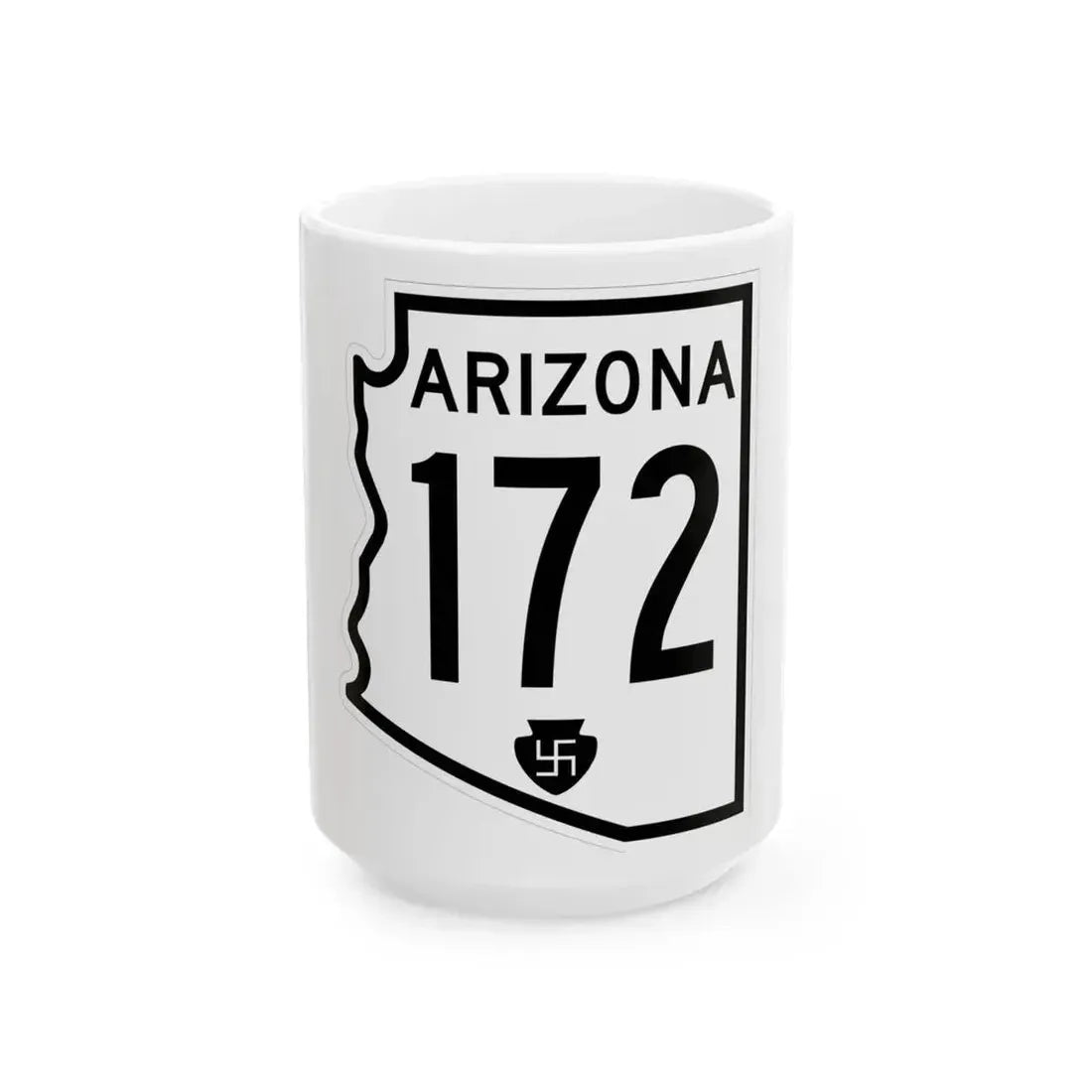 Arizona 172 1956 (Arizona) (Road Sign) White Coffee Mug 15oz - Go Mug Yourself