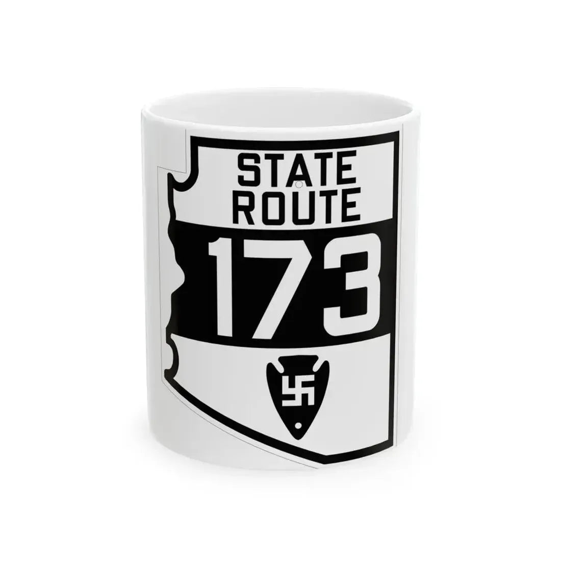 Arizona 173 1927 (Arizona) (Road Sign) White Coffee Mug 11oz - Go Mug Yourself