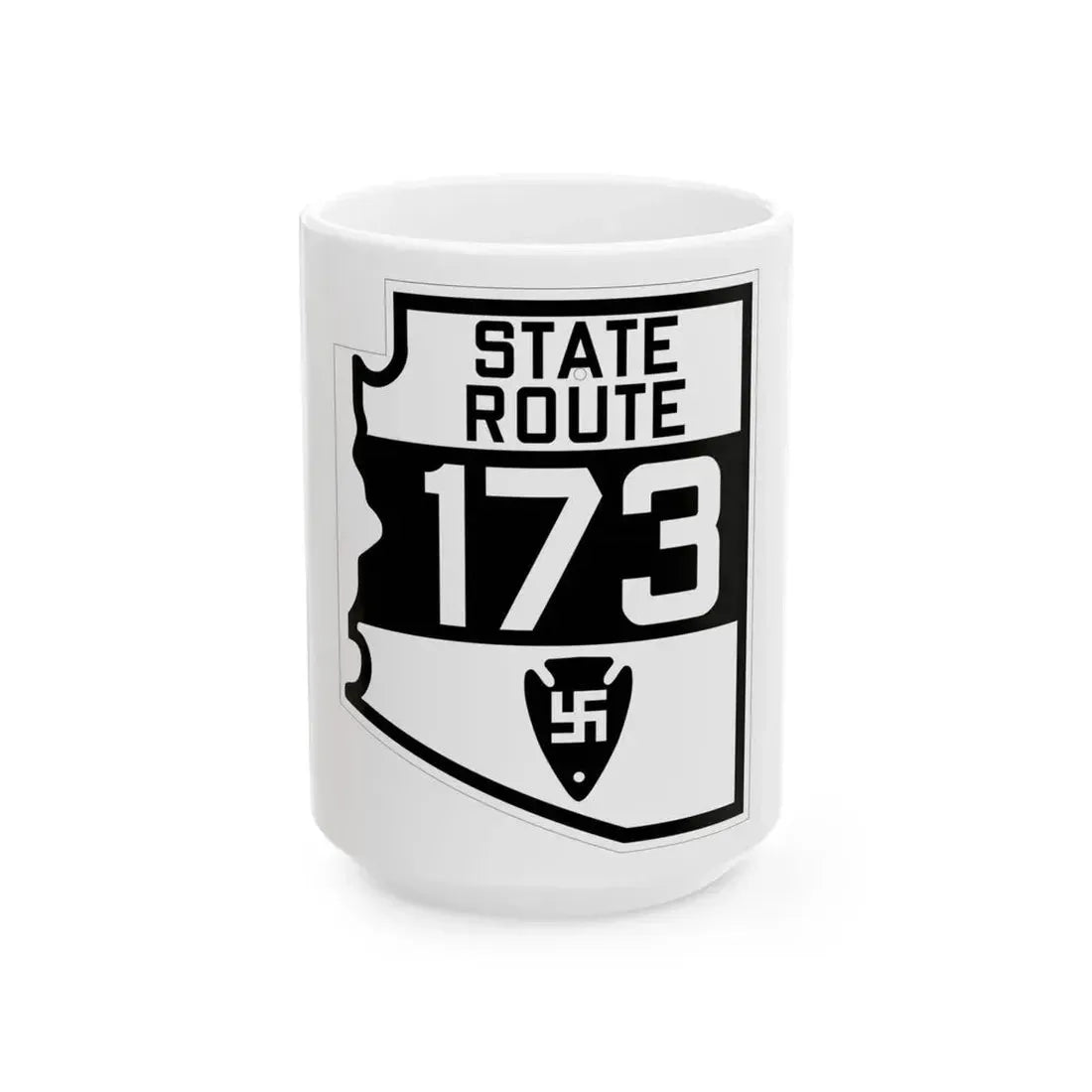 Arizona 173 1927 (Arizona) (Road Sign) White Coffee Mug 15oz - Go Mug Yourself