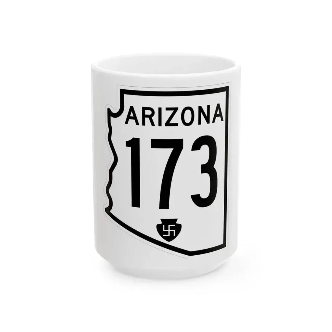 Arizona 173 1956 (Arizona) (Road Sign) White Coffee Mug 15oz - Go Mug Yourself
