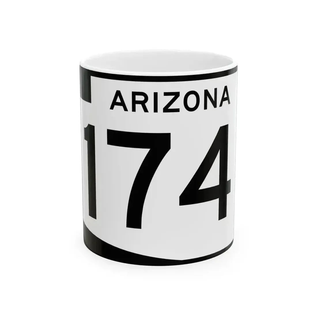 Arizona 174 (Arizona) (Road Sign) White Coffee Mug 11oz - Go Mug Yourself