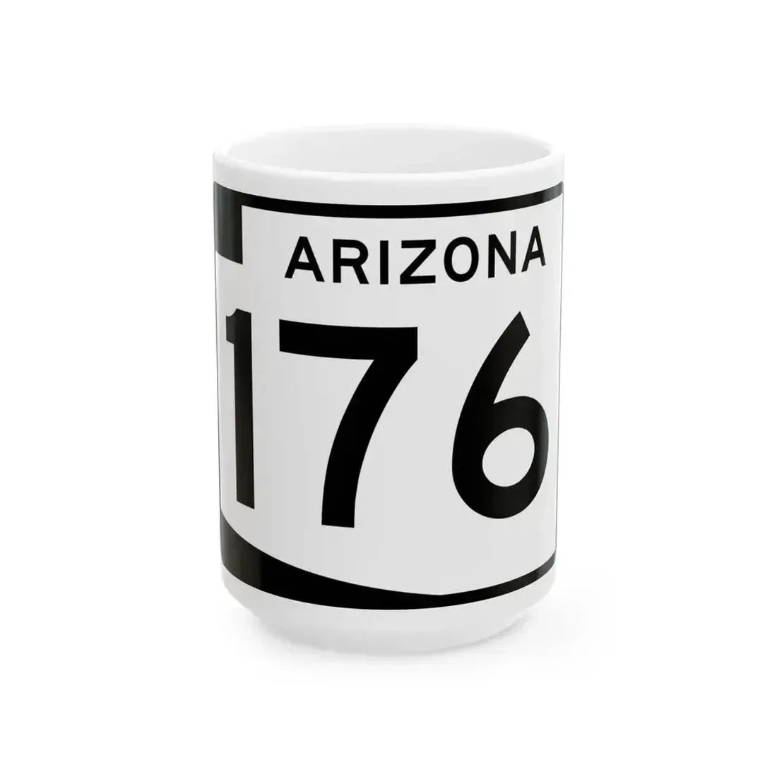 Arizona 176 (Arizona) (Road Sign) White Coffee Mug 15oz - Go Mug Yourself