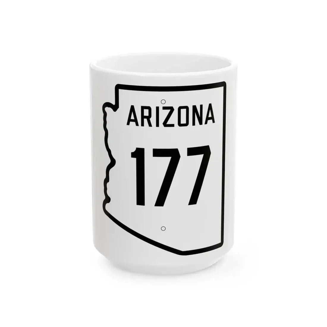 Arizona 177 1941 (Arizona) (Road Sign) White Coffee Mug 15oz - Go Mug Yourself