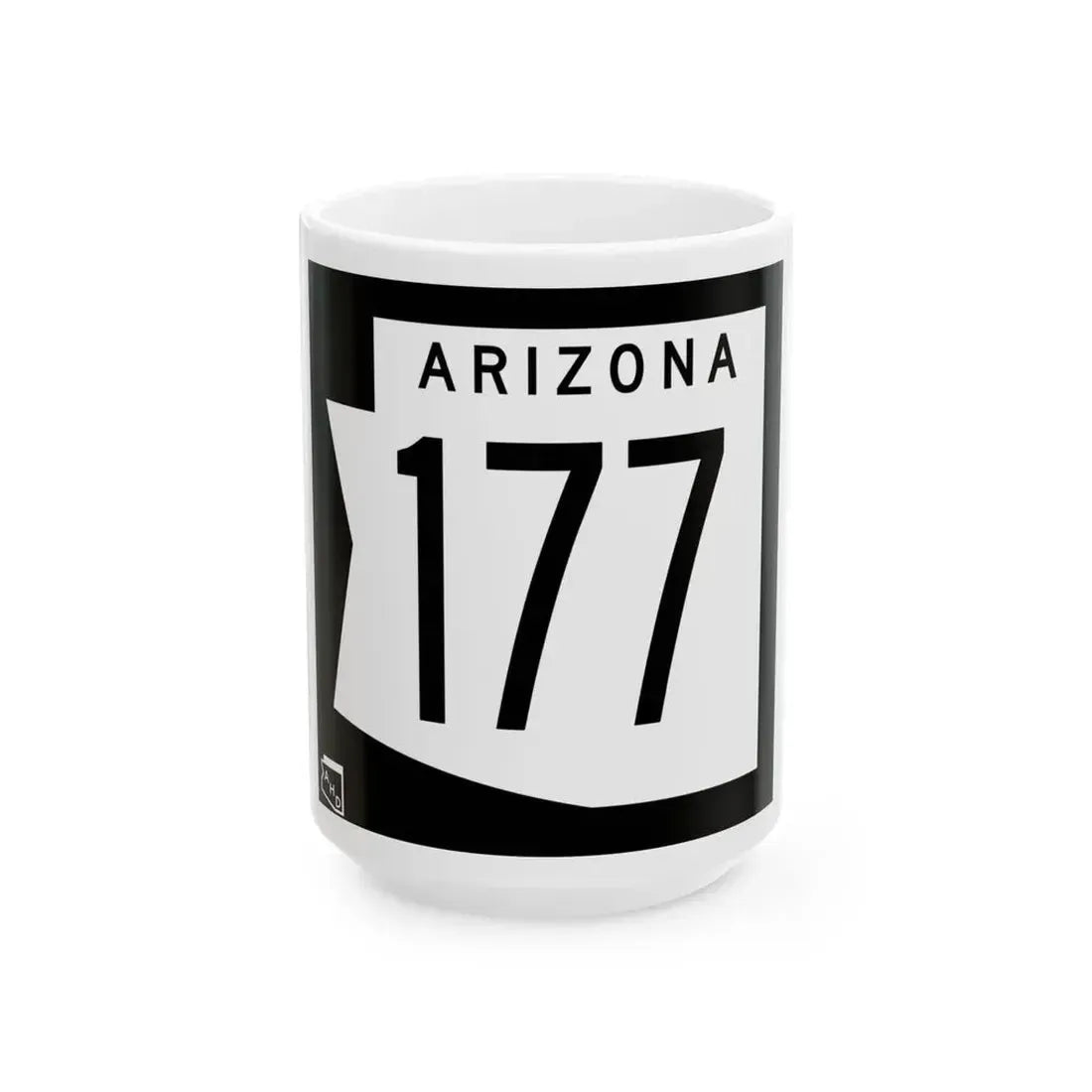 Arizona 177 1973 (Arizona) (Road Sign) White Coffee Mug 15oz - Go Mug Yourself