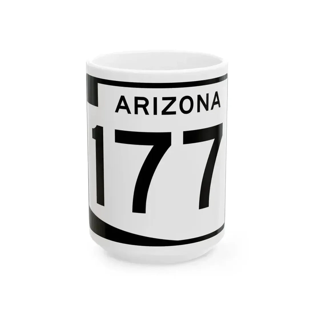 Arizona 177 (Arizona) (Road Sign) White Coffee Mug 15oz - Go Mug Yourself