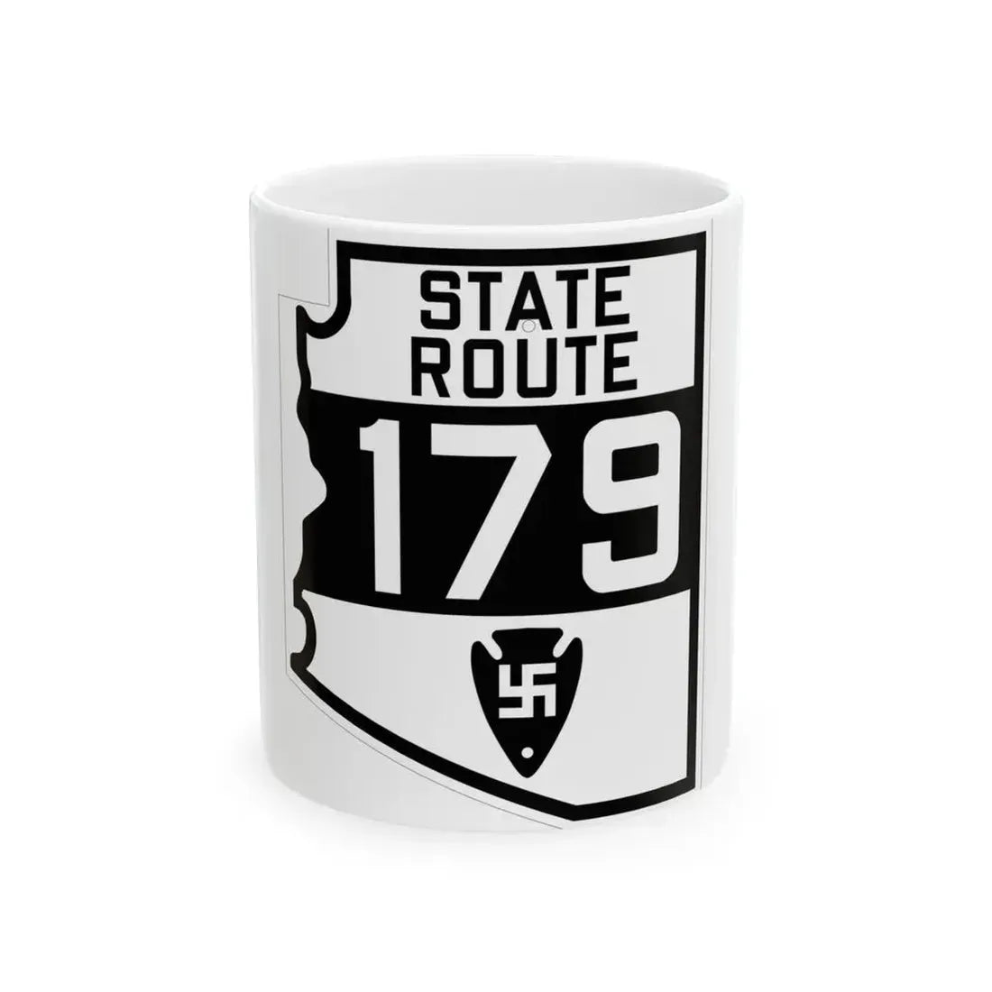Arizona 179 1927 (Arizona) (Road Sign) White Coffee Mug 11oz - Go Mug Yourself
