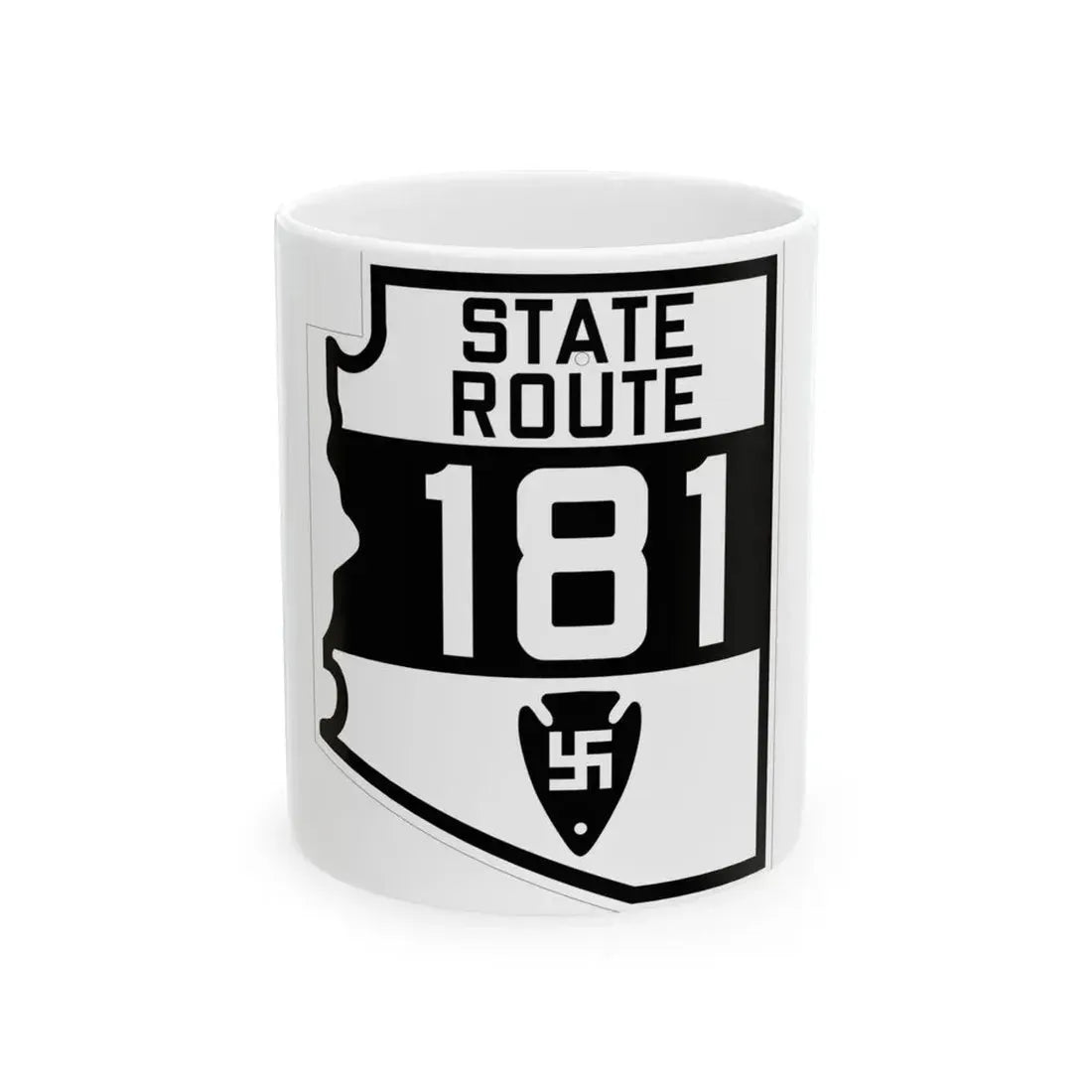 Arizona 181 1927 (Arizona) (Road Sign) White Coffee Mug 11oz - Go Mug Yourself