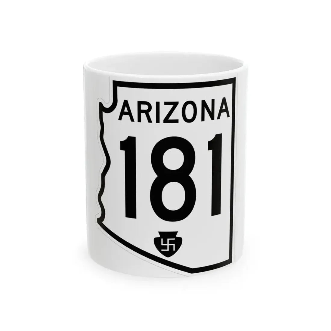 Arizona 181 1956 (Arizona) (Road Sign) White Coffee Mug - Go Mug Yourself
