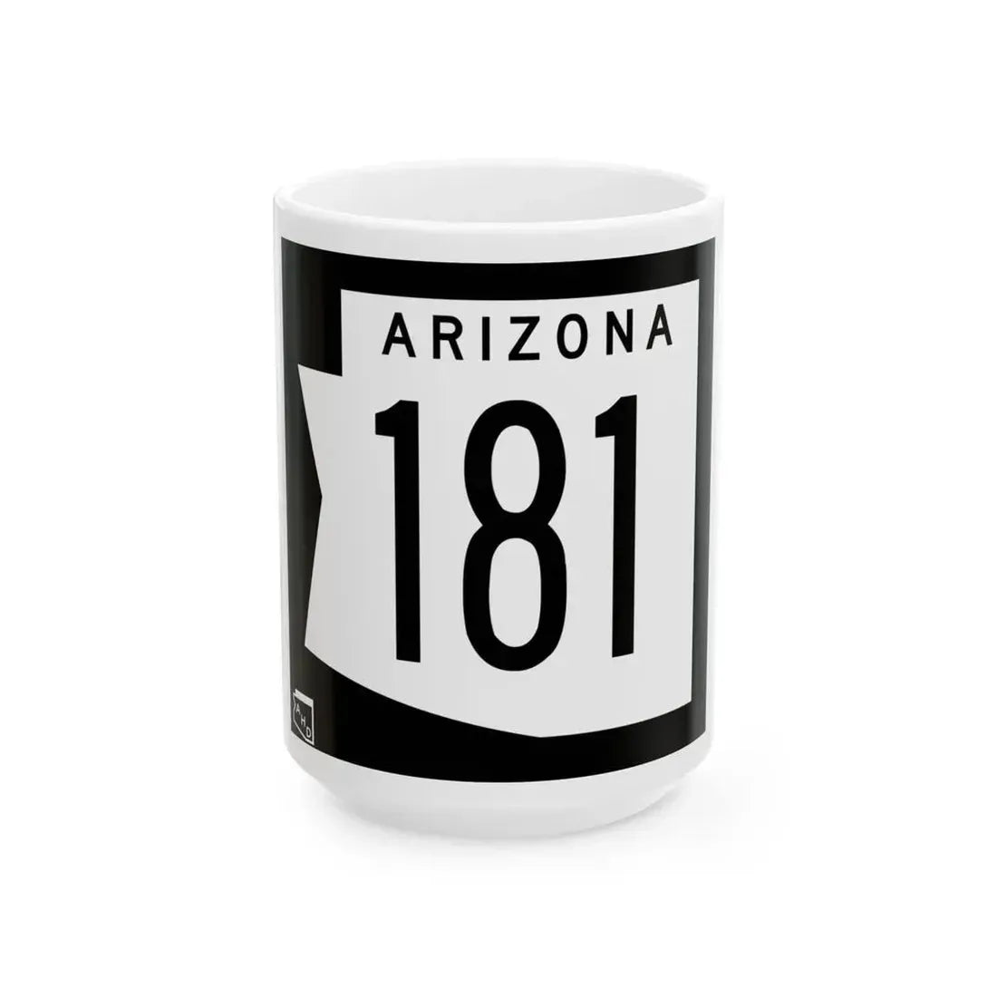 Arizona 181 1973 (Arizona) (Road Sign) White Coffee Mug 15oz - Go Mug Yourself