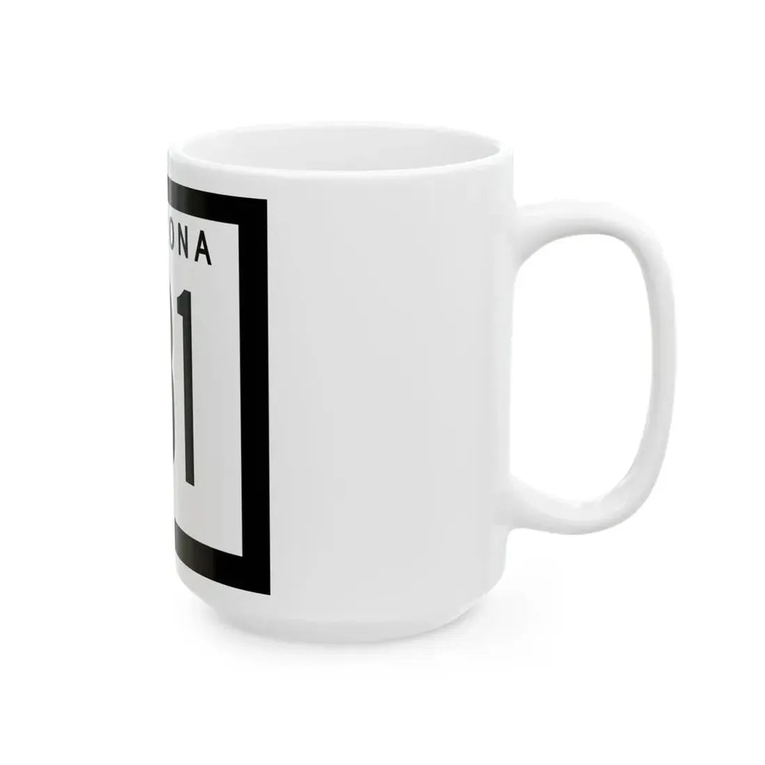 Arizona 181 1973 (Arizona) (Road Sign) White Coffee Mug - Go Mug Yourself