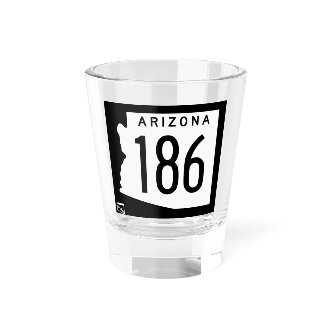Arizona 186 1963 (Arizona) (Road Sign) Shot Glass 1.5oz 1.5oz - Go Mug Yourself