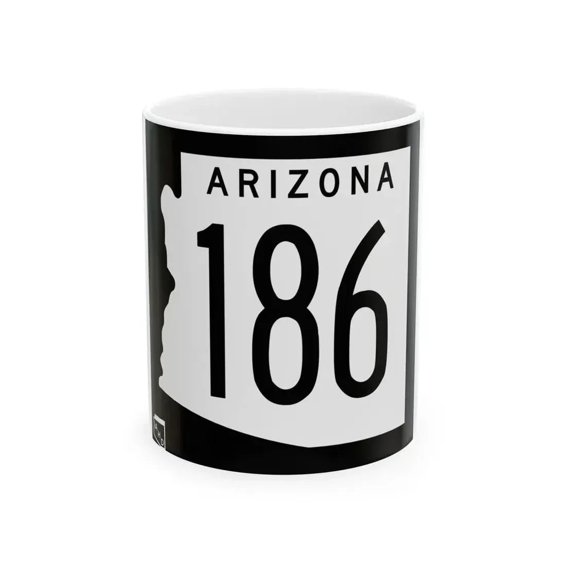 Arizona 186 1963 (Arizona) (Road Sign) White Coffee Mug 11oz - Go Mug Yourself