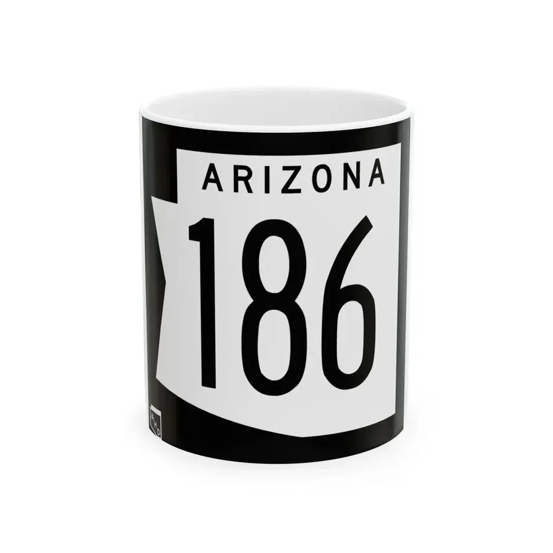Arizona 186 1973 (Arizona) (Road Sign) White Coffee Mug 11oz - Go Mug Yourself