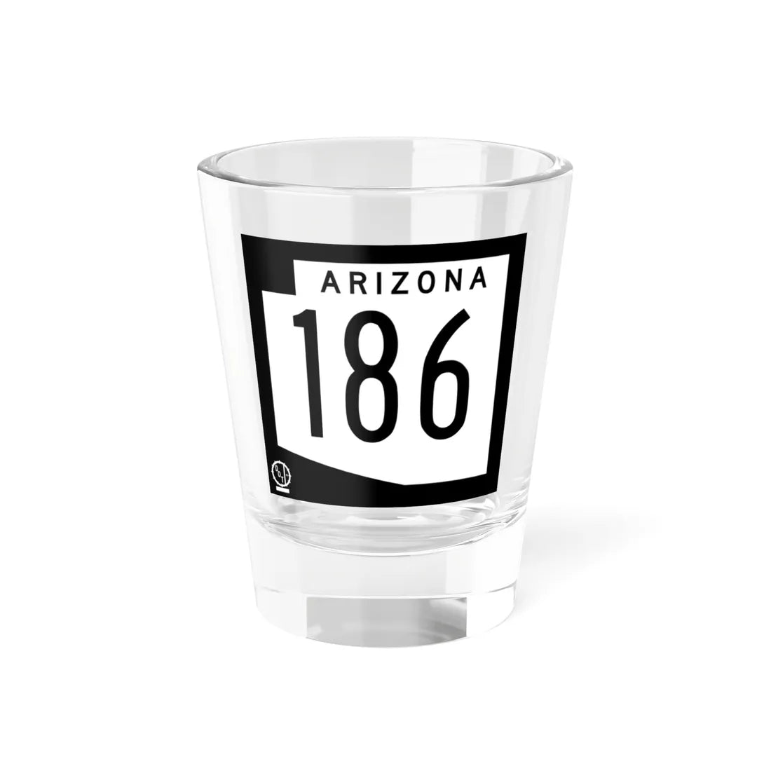 Arizona 186 1978 (Arizona) (Road Sign) Shot Glass 1.5oz 1.5oz - Go Mug Yourself