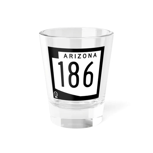 Arizona 186 1978 (Arizona) (Road Sign) Shot Glass 1.5oz 1.5oz - Go Mug Yourself