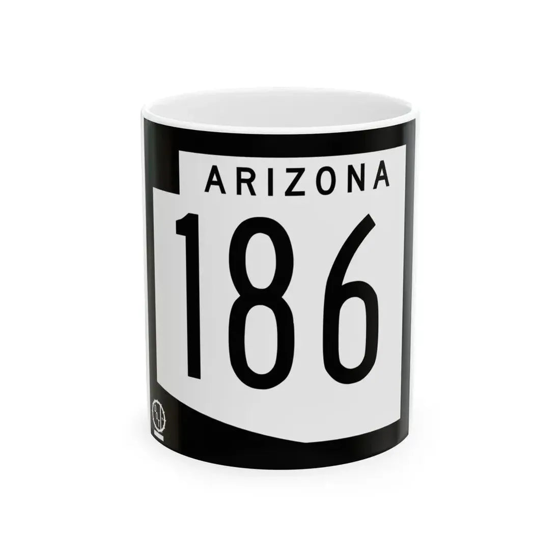 Arizona 186 1978 (Arizona) (Road Sign) White Coffee Mug 11oz - Go Mug Yourself