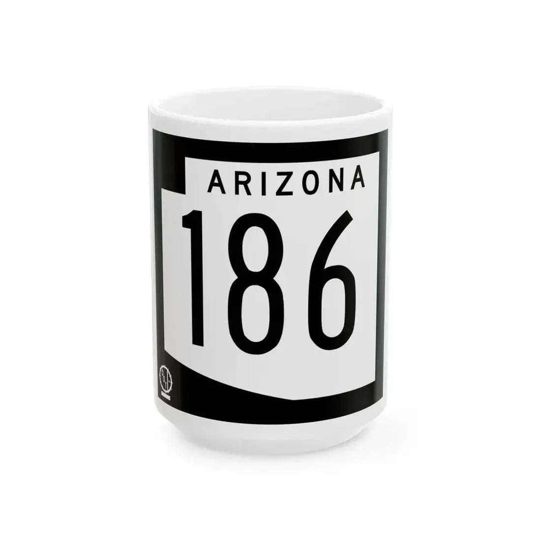 Arizona 186 1978 (Arizona) (Road Sign) White Coffee Mug 15oz - Go Mug Yourself