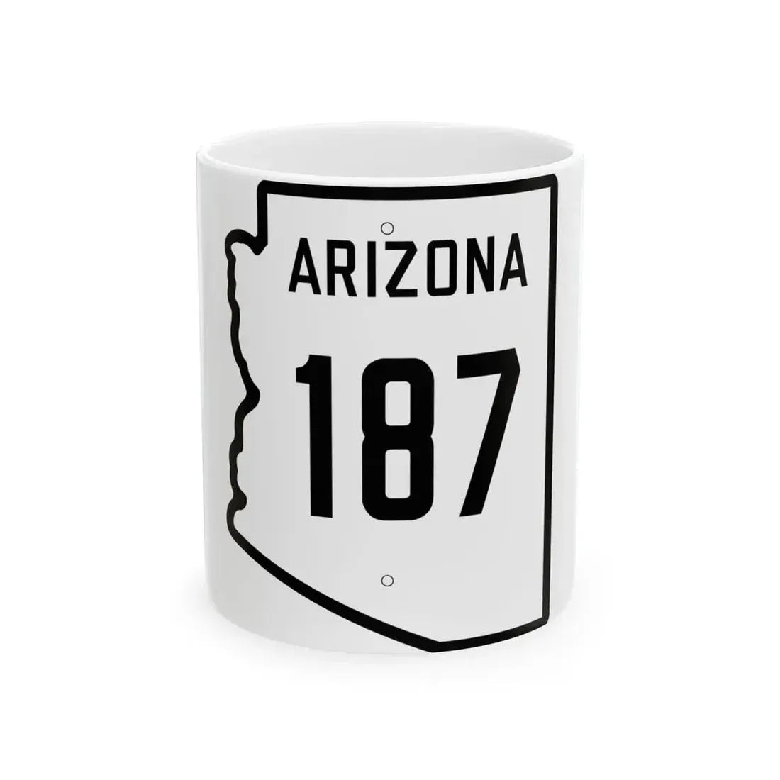 Arizona 187 1941 (Arizona) (Road Sign) White Coffee Mug 11oz - Go Mug Yourself