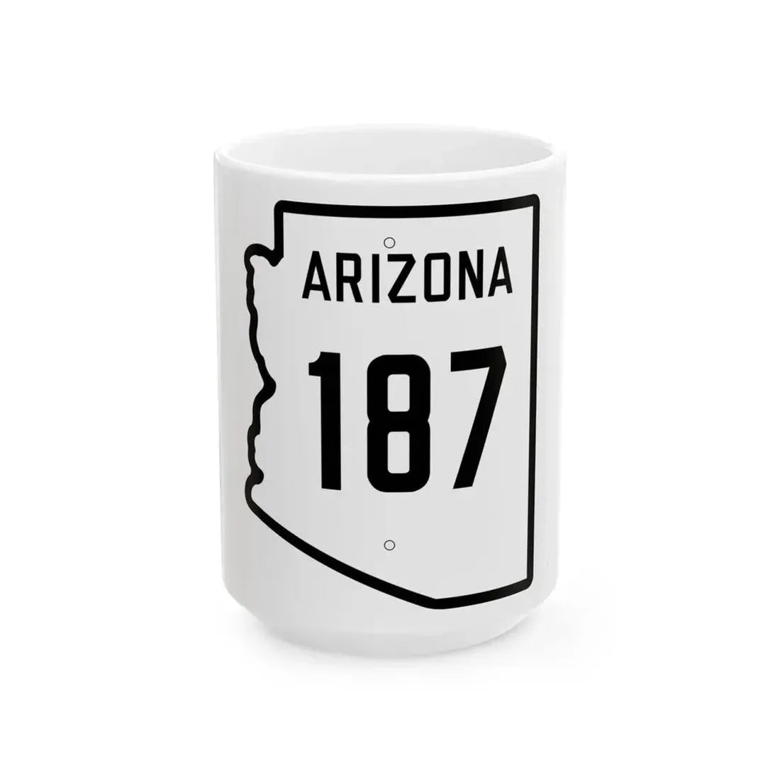 Arizona 187 1941 (Arizona) (Road Sign) White Coffee Mug 15oz - Go Mug Yourself