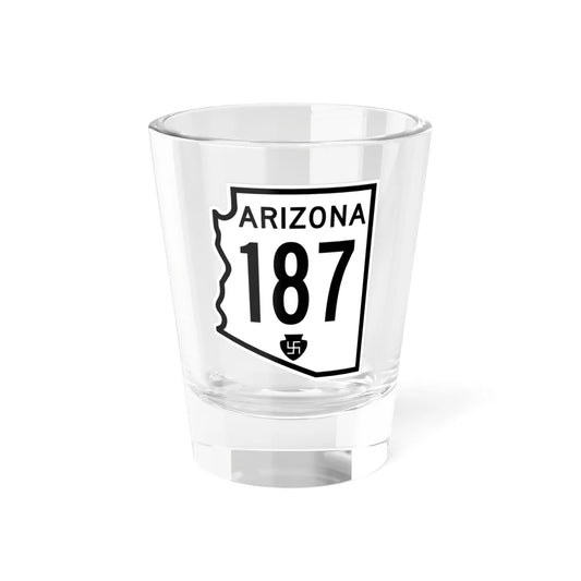 Arizona 187 1956 (Arizona) (Road Sign) Shot Glass 1.5oz 1.5oz - Go Mug Yourself