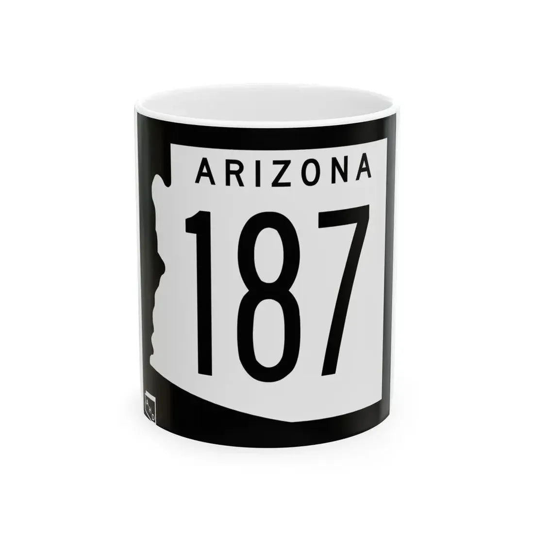 Arizona 187 1963 (Arizona) (Road Sign) White Coffee Mug 11oz - Go Mug Yourself