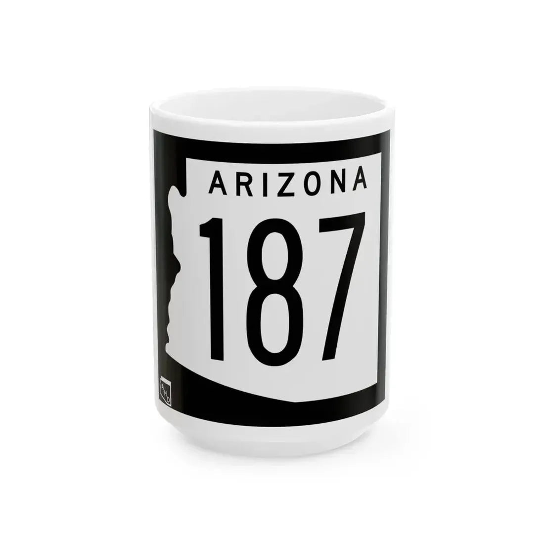Arizona 187 1963 (Arizona) (Road Sign) White Coffee Mug - Go Mug Yourself