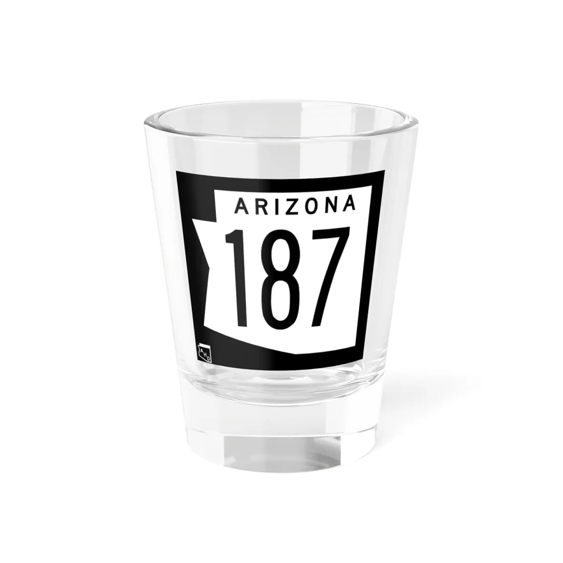 Arizona 187 1973 (Arizona) (Road Sign) Shot Glass 1.5oz 1.5oz - Go Mug Yourself