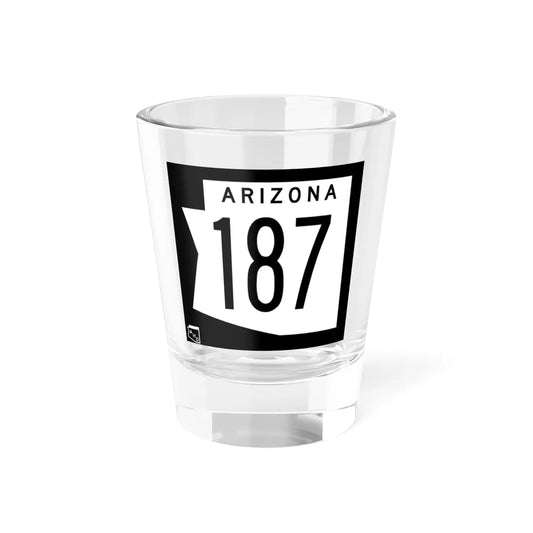 Arizona 187 1973 (Arizona) (Road Sign) Shot Glass 1.5oz 1.5oz - Go Mug Yourself