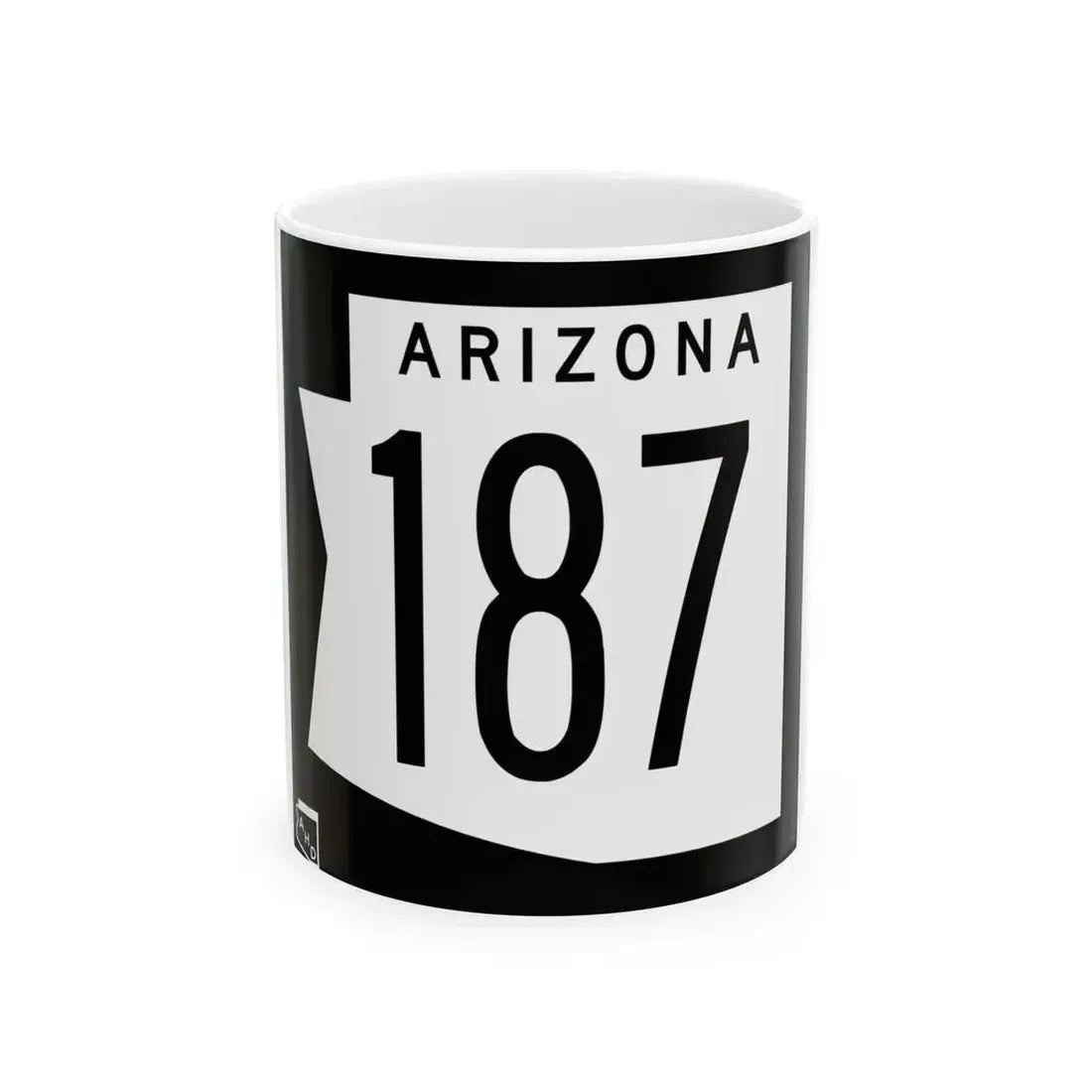 Arizona 187 1973 (Arizona) (Road Sign) White Coffee Mug 11oz - Go Mug Yourself