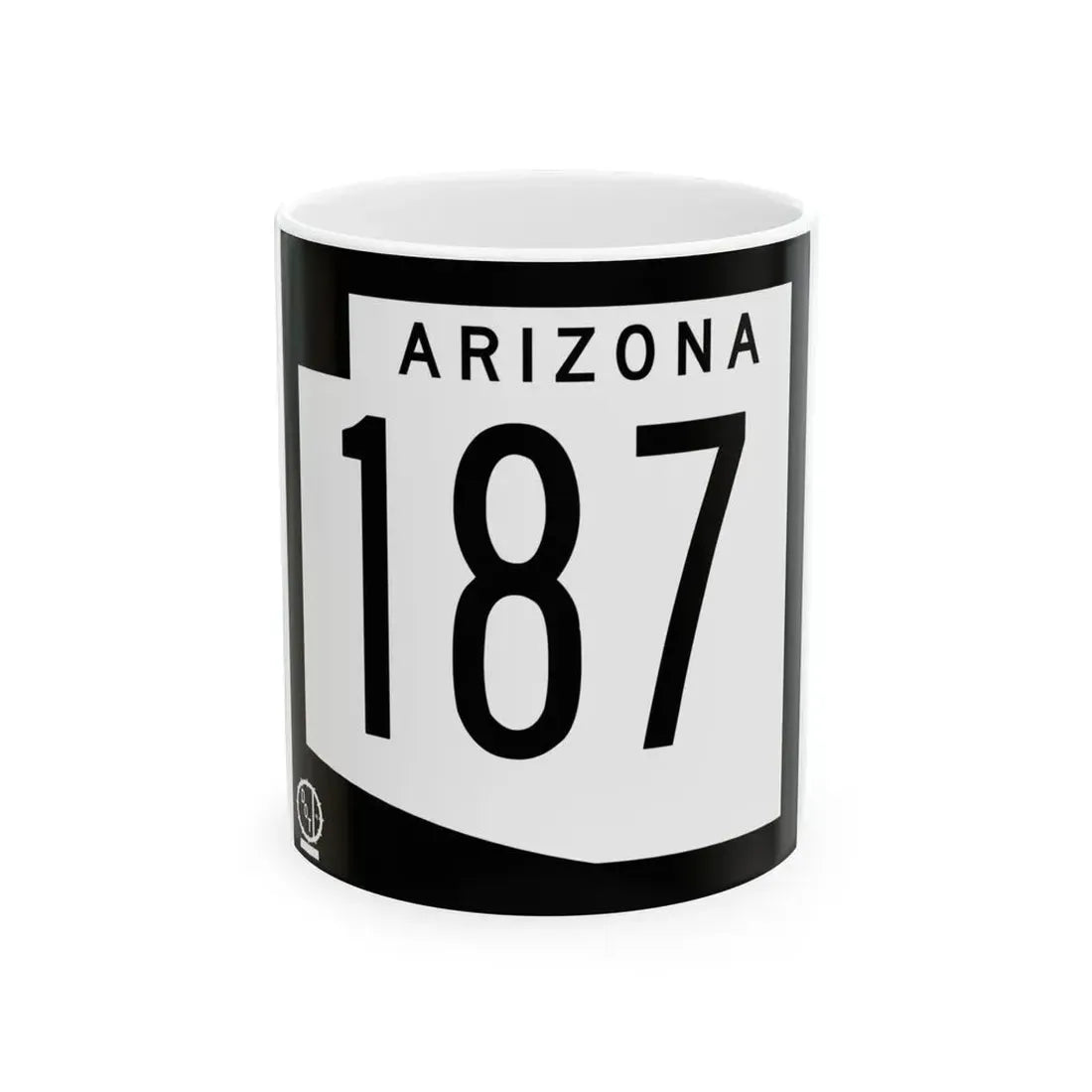 Arizona 187 1978 (Arizona) (Road Sign) White Coffee Mug 11oz - Go Mug Yourself
