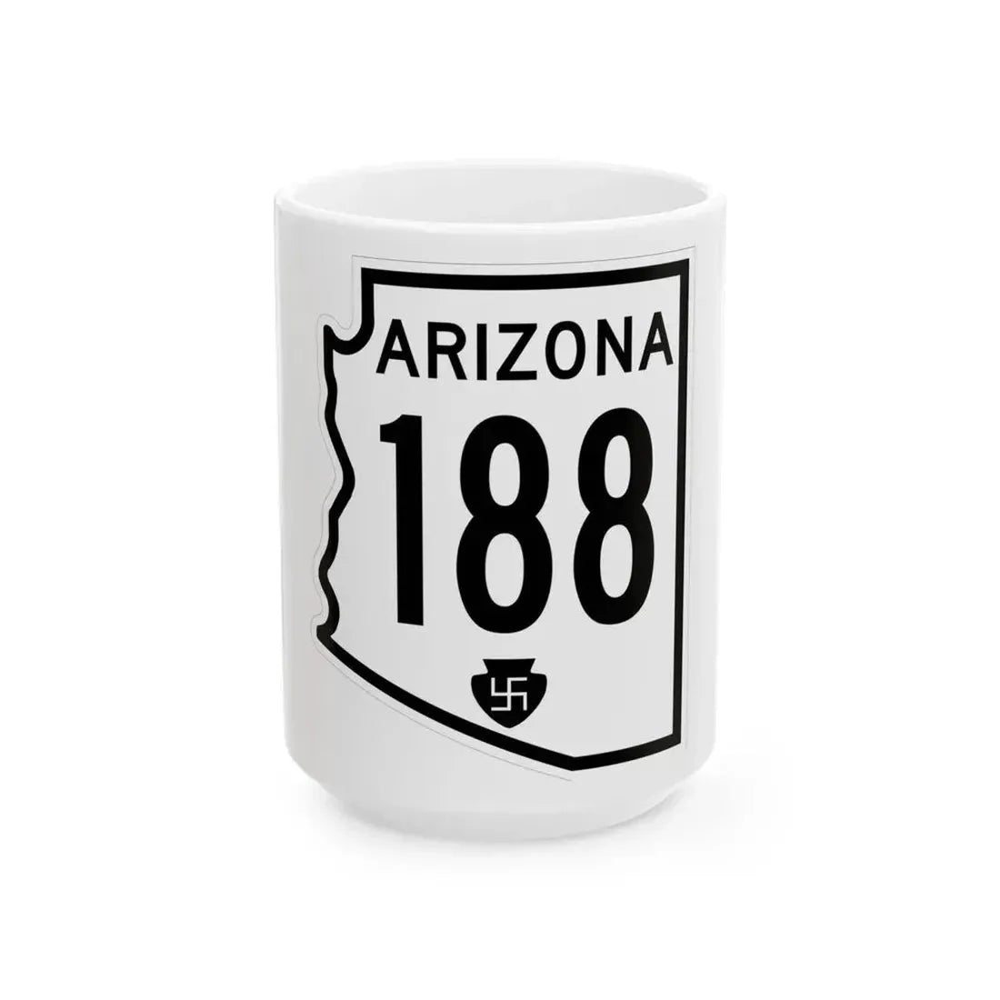 Arizona 188 1956 (Arizona) (Road Sign) White Coffee Mug - Go Mug Yourself