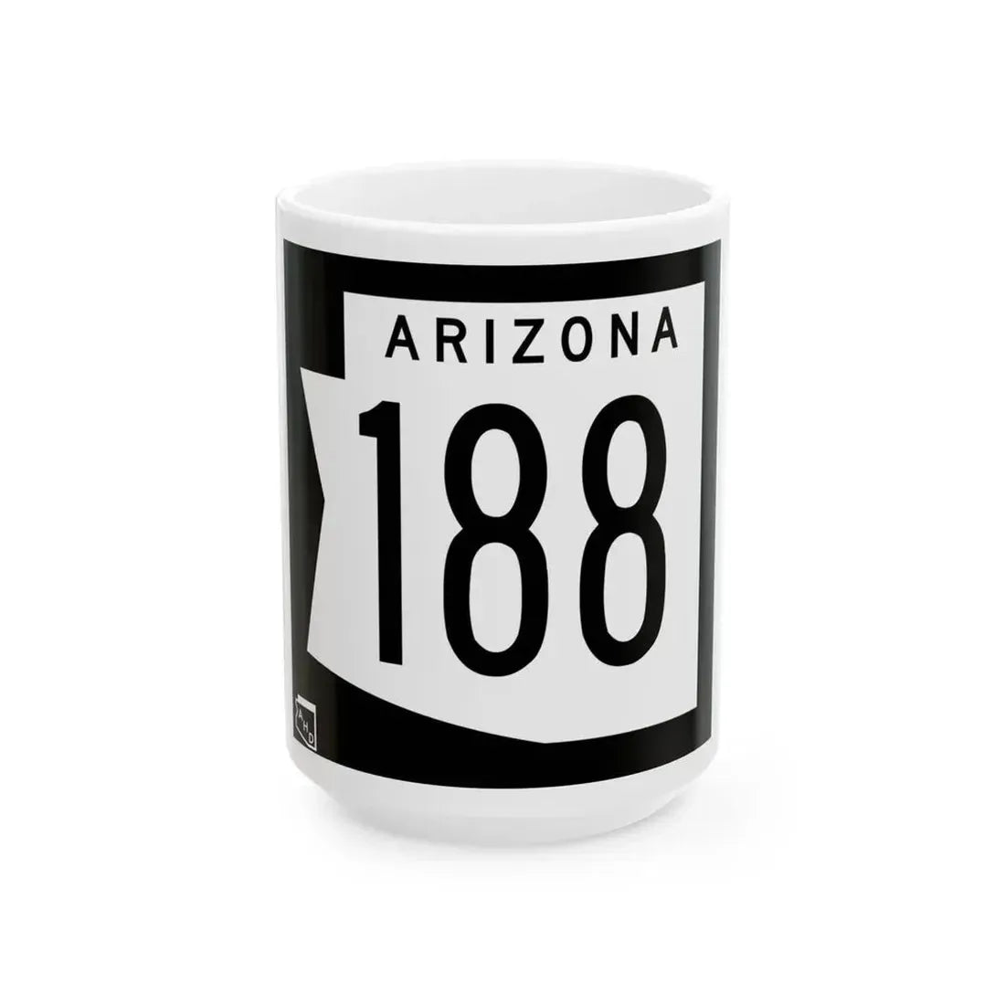 Arizona 188 1973 (Arizona) (Road Sign) White Coffee Mug 15oz - Go Mug Yourself