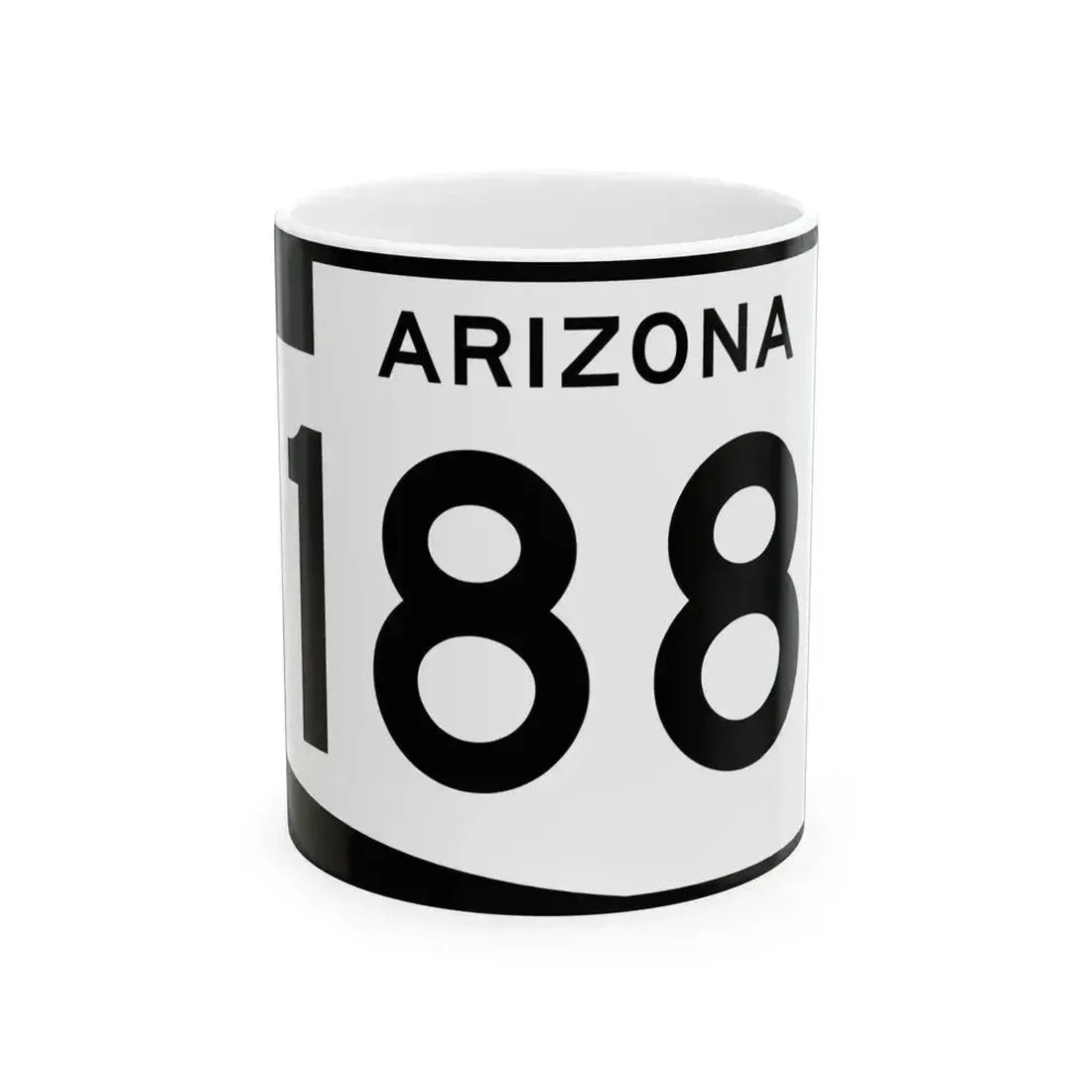Arizona 188 (Arizona) (Road Sign) White Coffee Mug 11oz - Go Mug Yourself