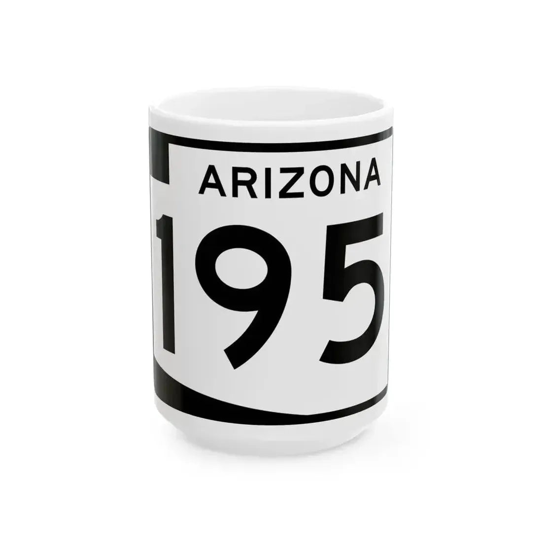 Arizona 195 (Arizona) (Road Sign) White Coffee Mug 15oz - Go Mug Yourself