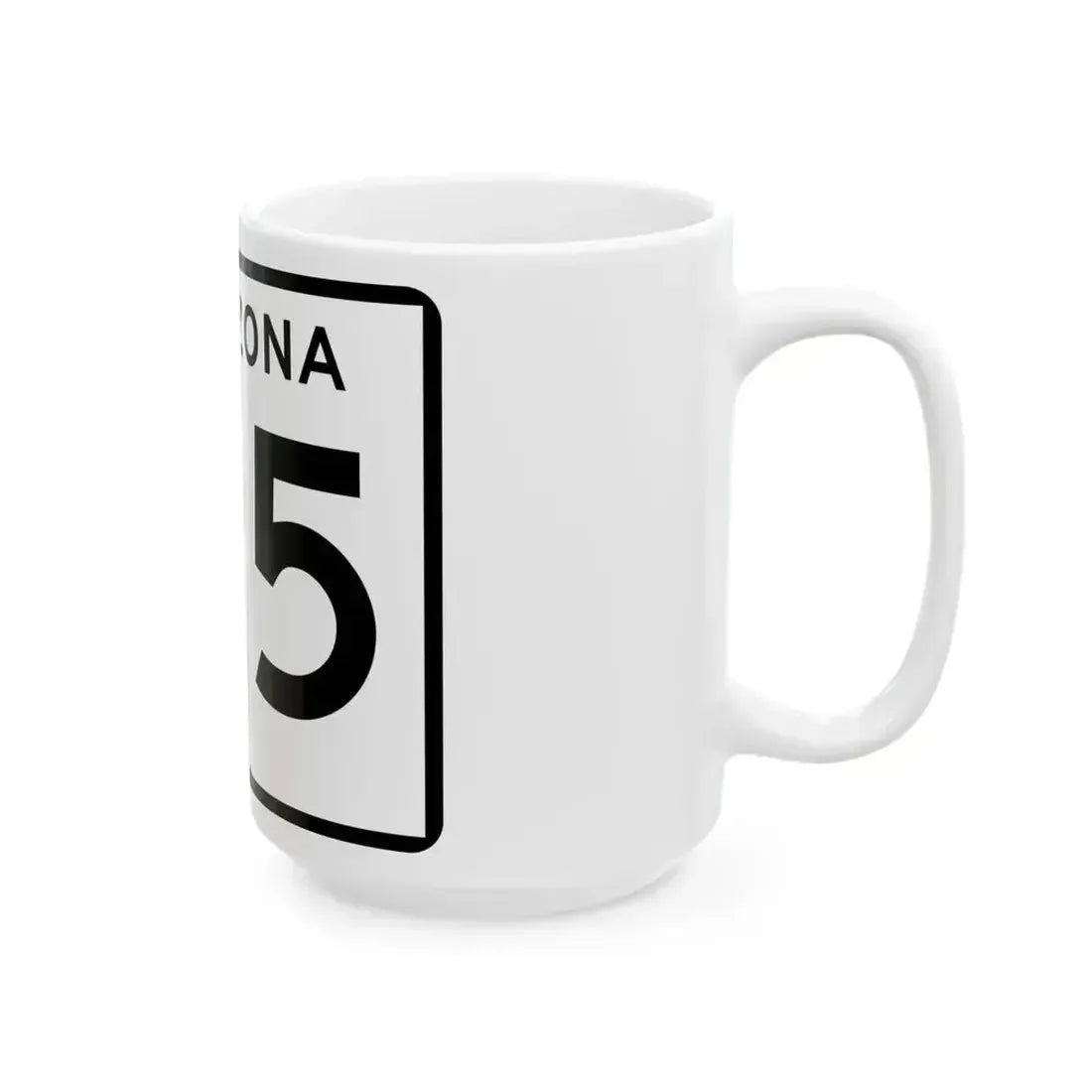 Arizona 195 (Arizona) (Road Sign) White Coffee Mug - Go Mug Yourself