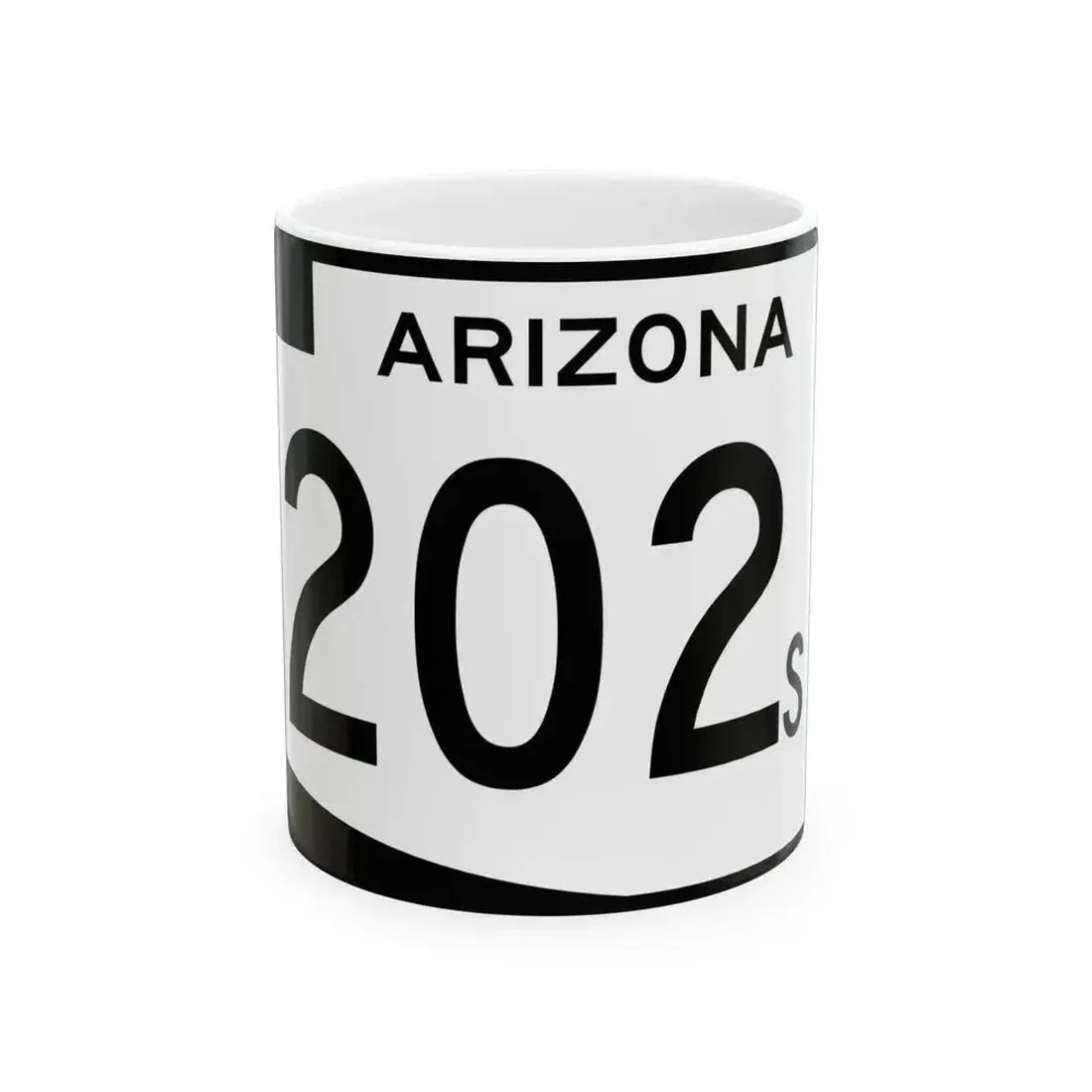 Arizona 202S (Arizona) (Road Sign) White Coffee Mug 11oz - Go Mug Yourself