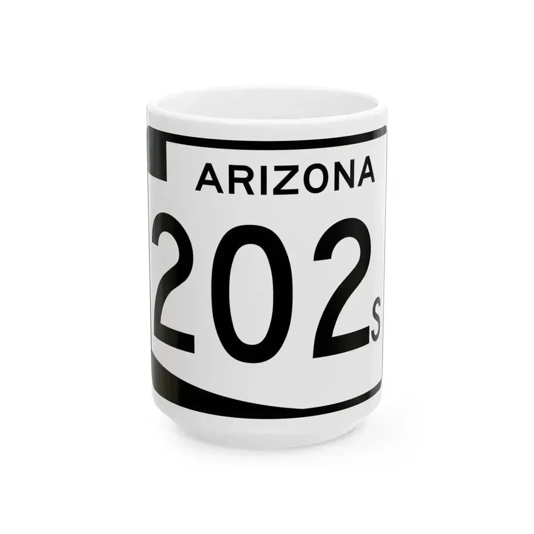 Arizona 202S (Arizona) (Road Sign) White Coffee Mug 15oz - Go Mug Yourself