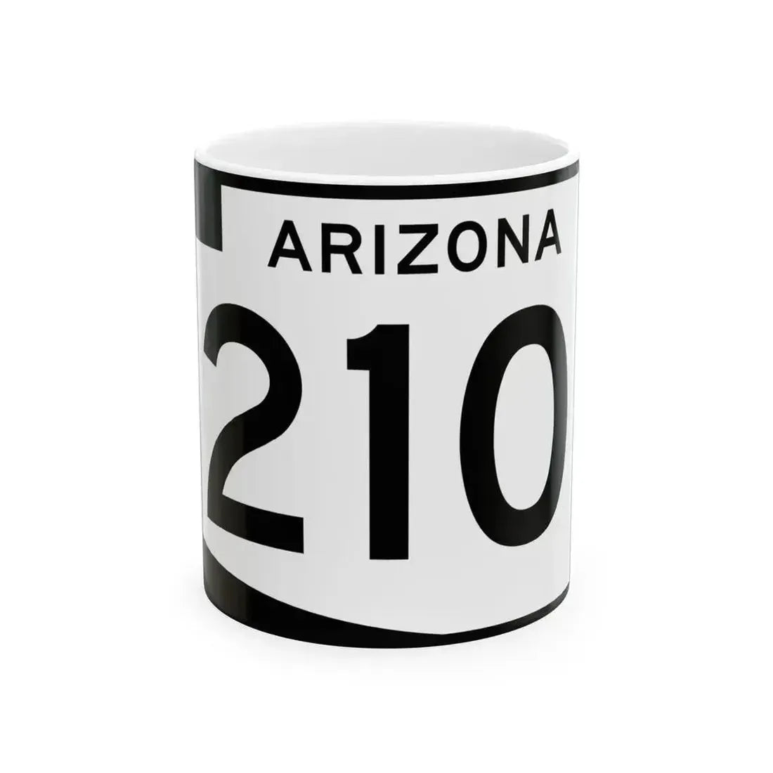 Arizona 210 (Arizona) (Road Sign) White Coffee Mug 11oz - Go Mug Yourself