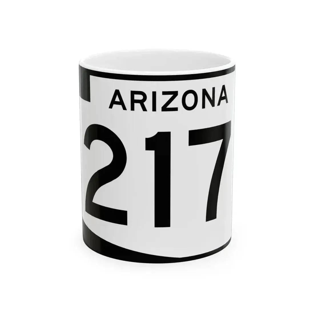 Arizona 217 (Arizona) (Road Sign) White Coffee Mug 11oz - Go Mug Yourself