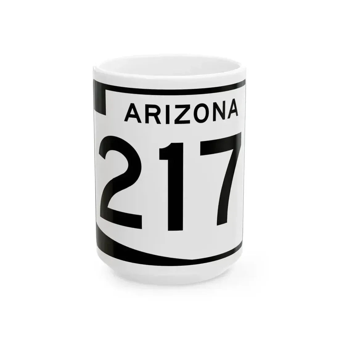 Arizona 217 (Arizona) (Road Sign) White Coffee Mug - Go Mug Yourself