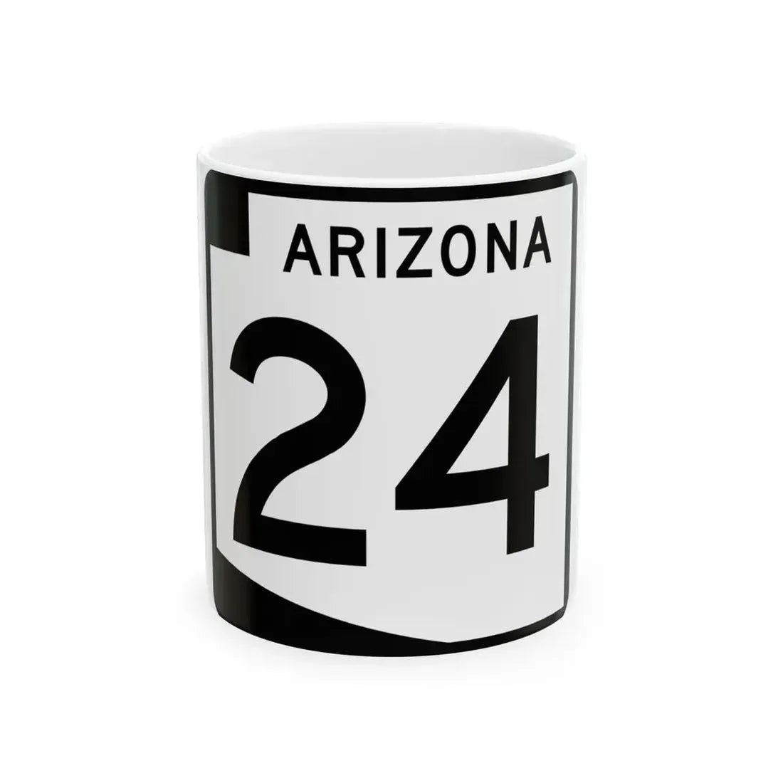 Arizona 24 (Arizona) (Road Sign) White Coffee Mug 11oz - Go Mug Yourself