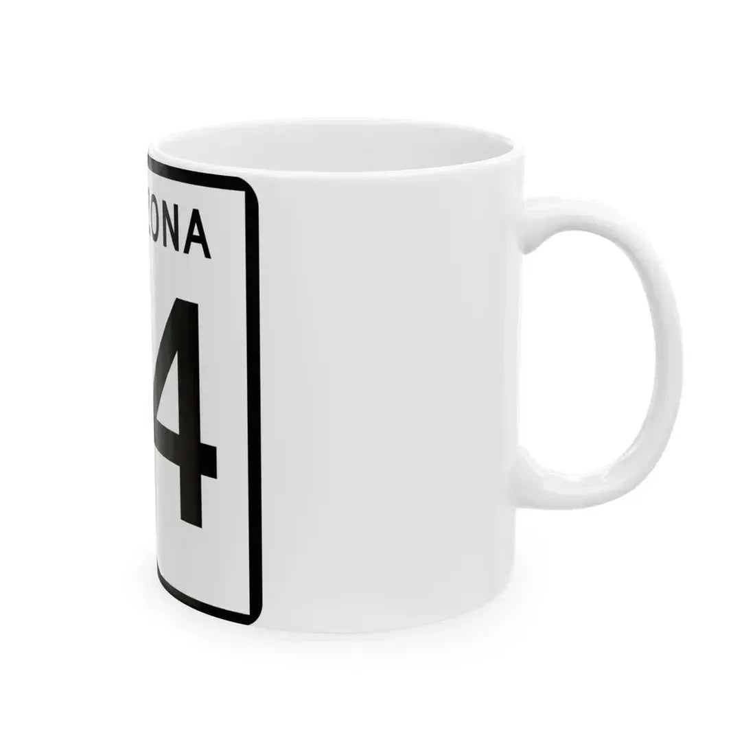 Arizona 24 (Arizona) (Road Sign) White Coffee Mug - Go Mug Yourself