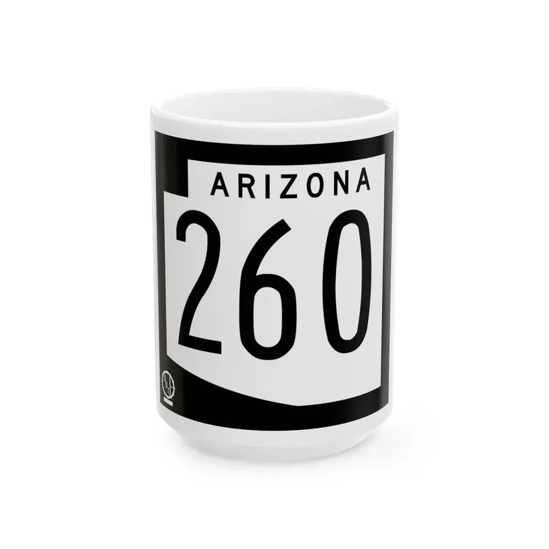 Arizona 260 1978 (Arizona) (Road Sign) White Coffee Mug 15oz - Go Mug Yourself